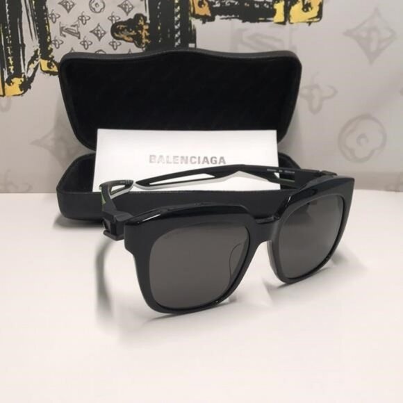 New Authentic Chic Black Sunglasses BB0025SA 004 - Picture 4 of 13